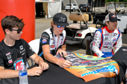 F4 drivers signing poster designed by Rachel Speir
